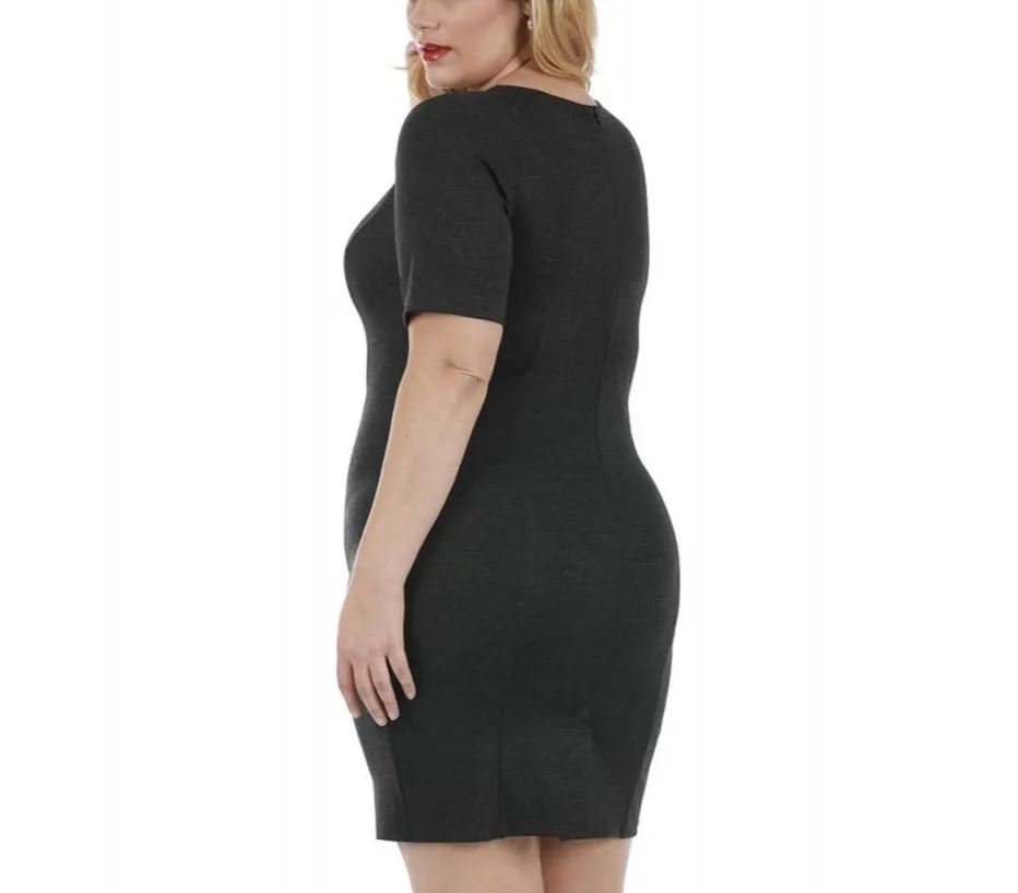 InstantFigure Curvy Plus Size Short Dress Short Sleeves 168027C