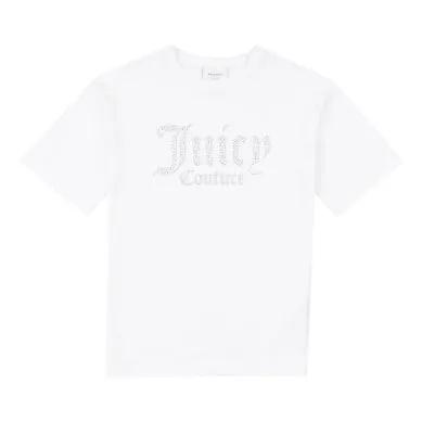 Juicy Couture Luxe Diamonte White Fitted T shirt