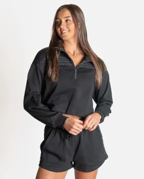 Leisure Quarter Zip - Black (Final Sale)