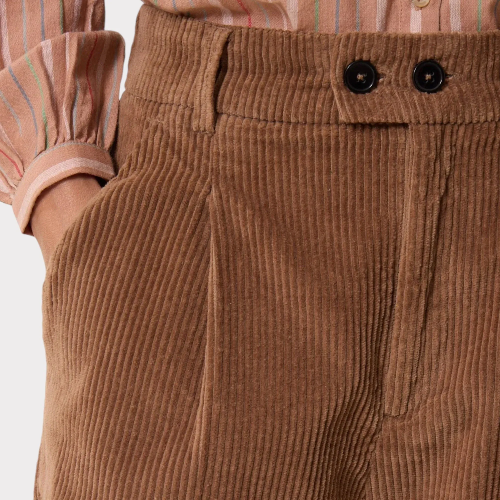 Leon & Harper Prom PLN Corduroy Pants Beige