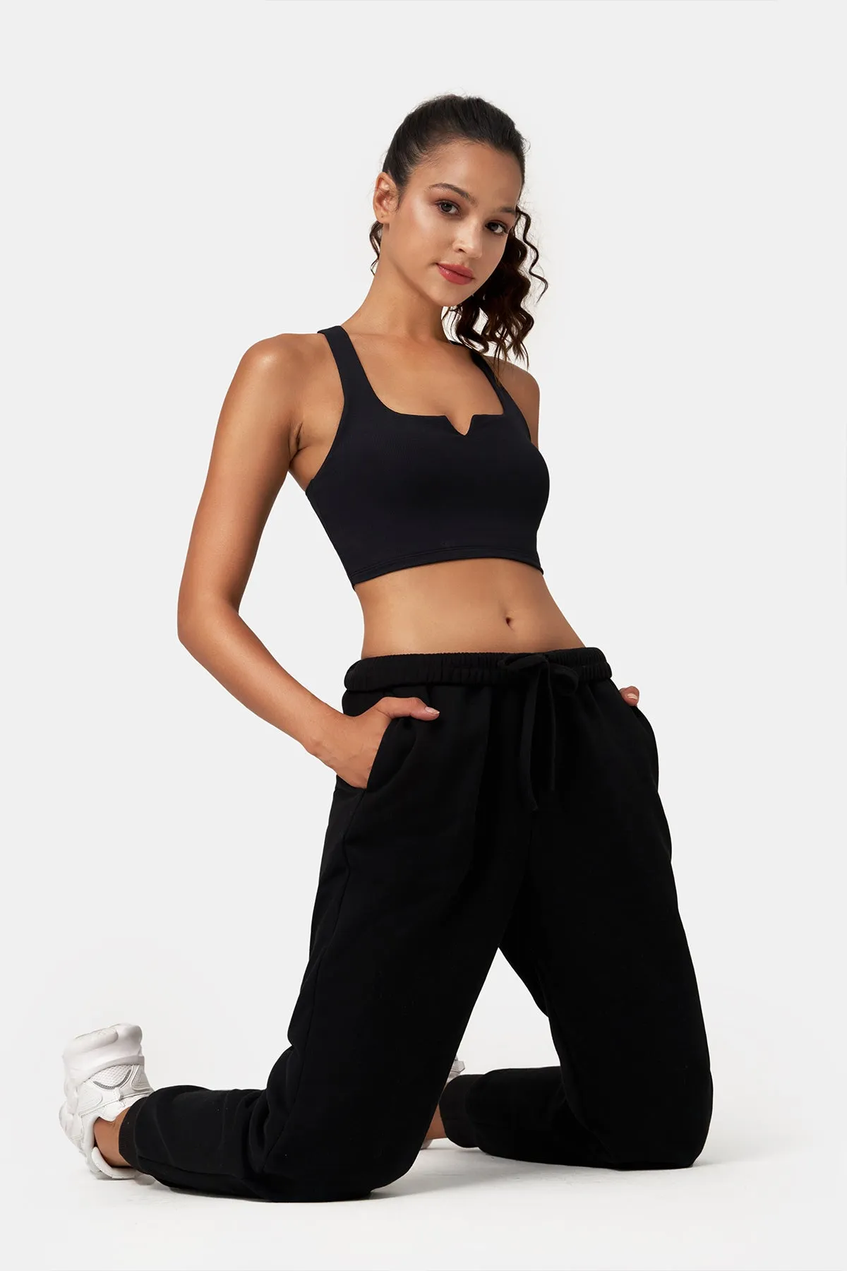 Loose Fit Cuffed Hem Pants