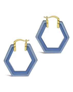 Lucite Hex Hoops