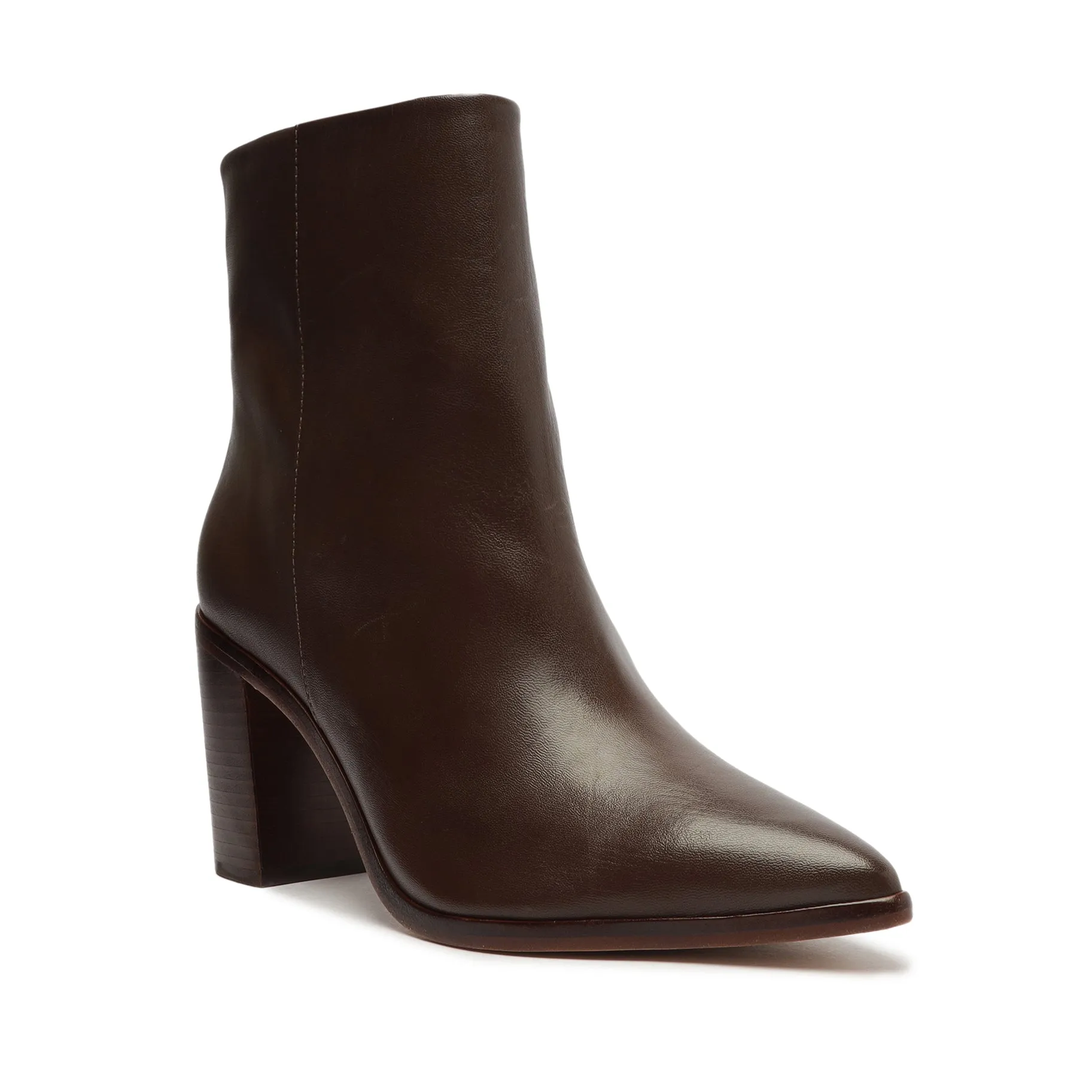 Magali Block Leather Bootie