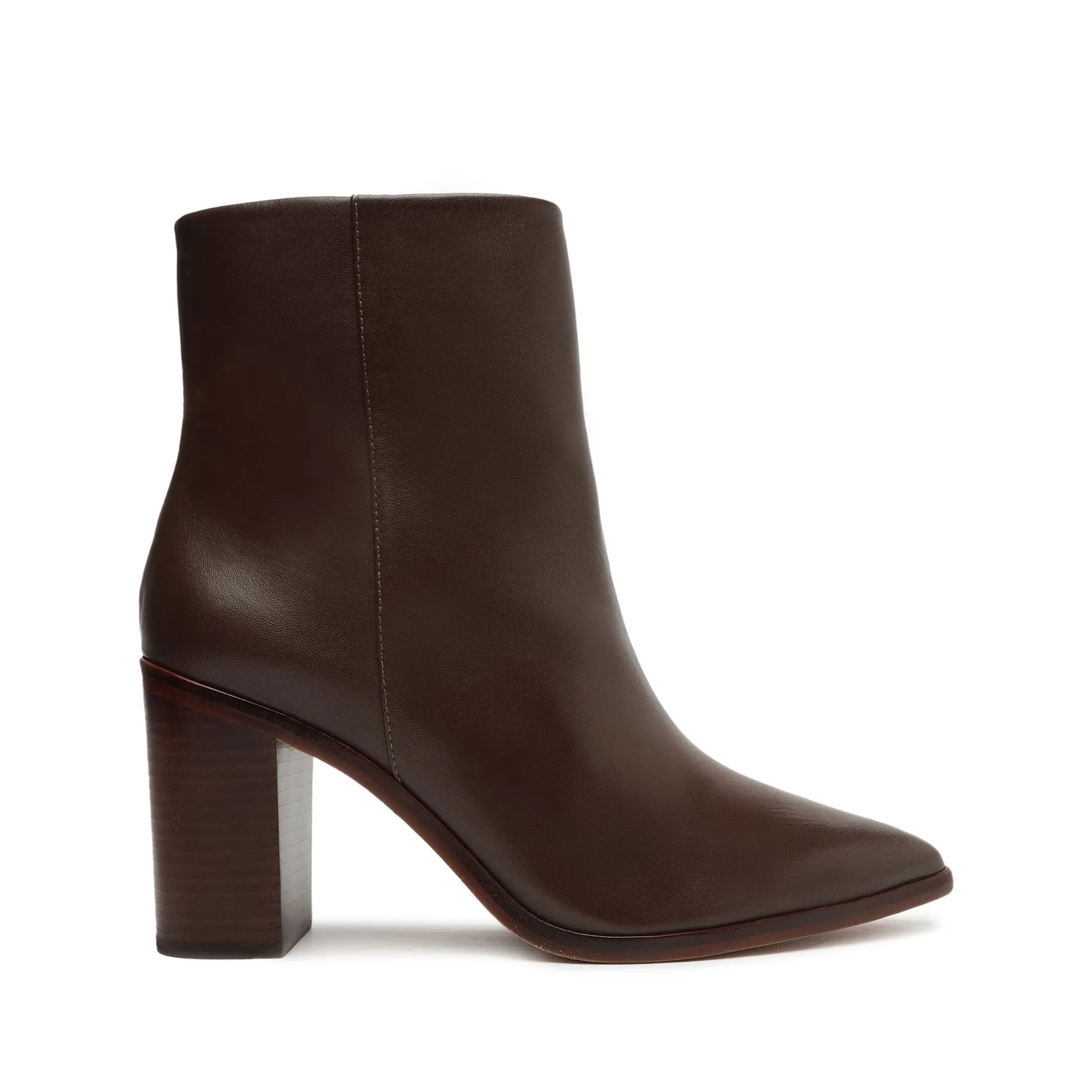 Magali Block Leather Bootie