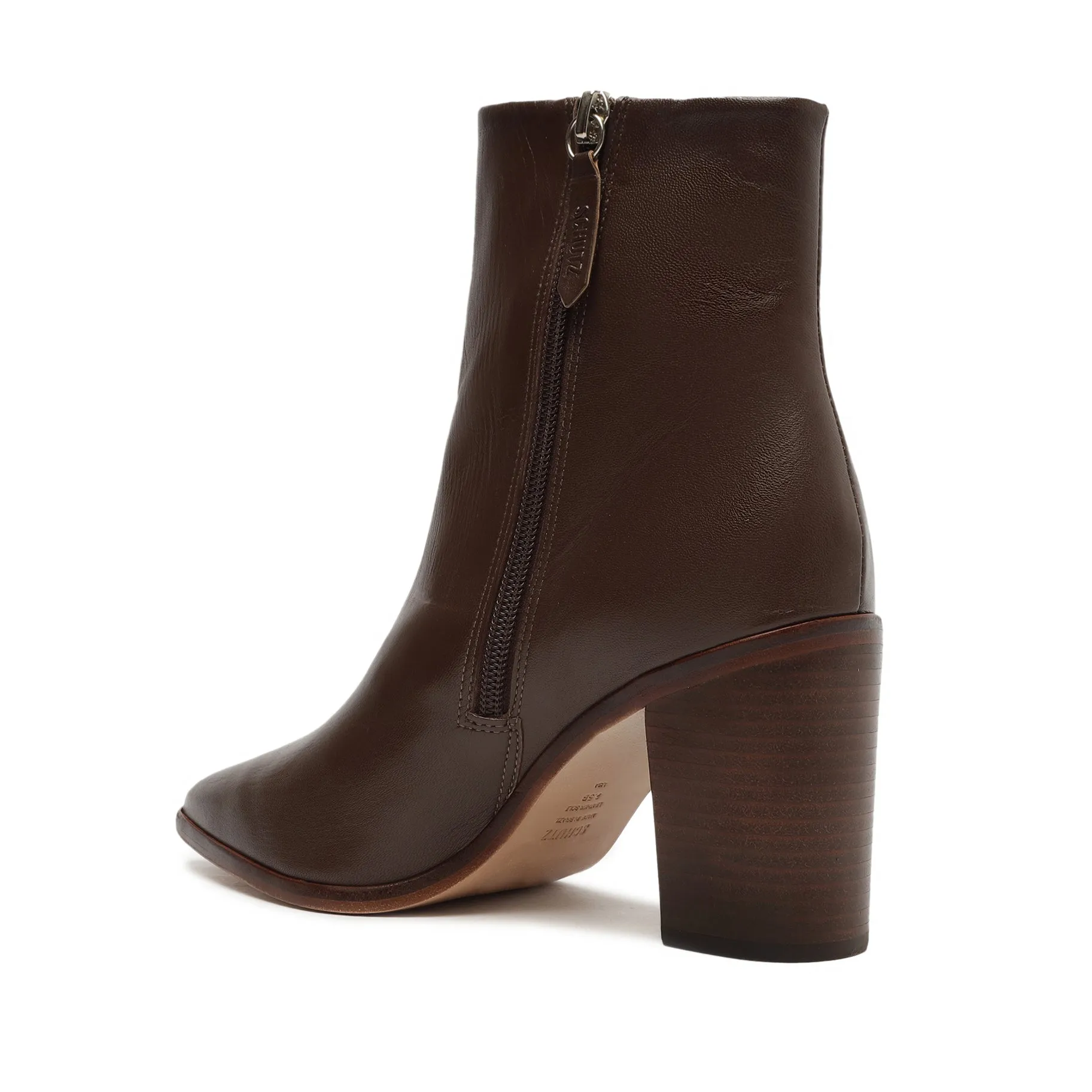 Magali Block Leather Bootie