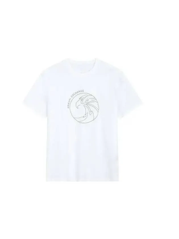 Men s Embroidery Logo T Shirt White 271155