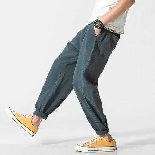 Men's Summer Loose Cotton Linen Pants