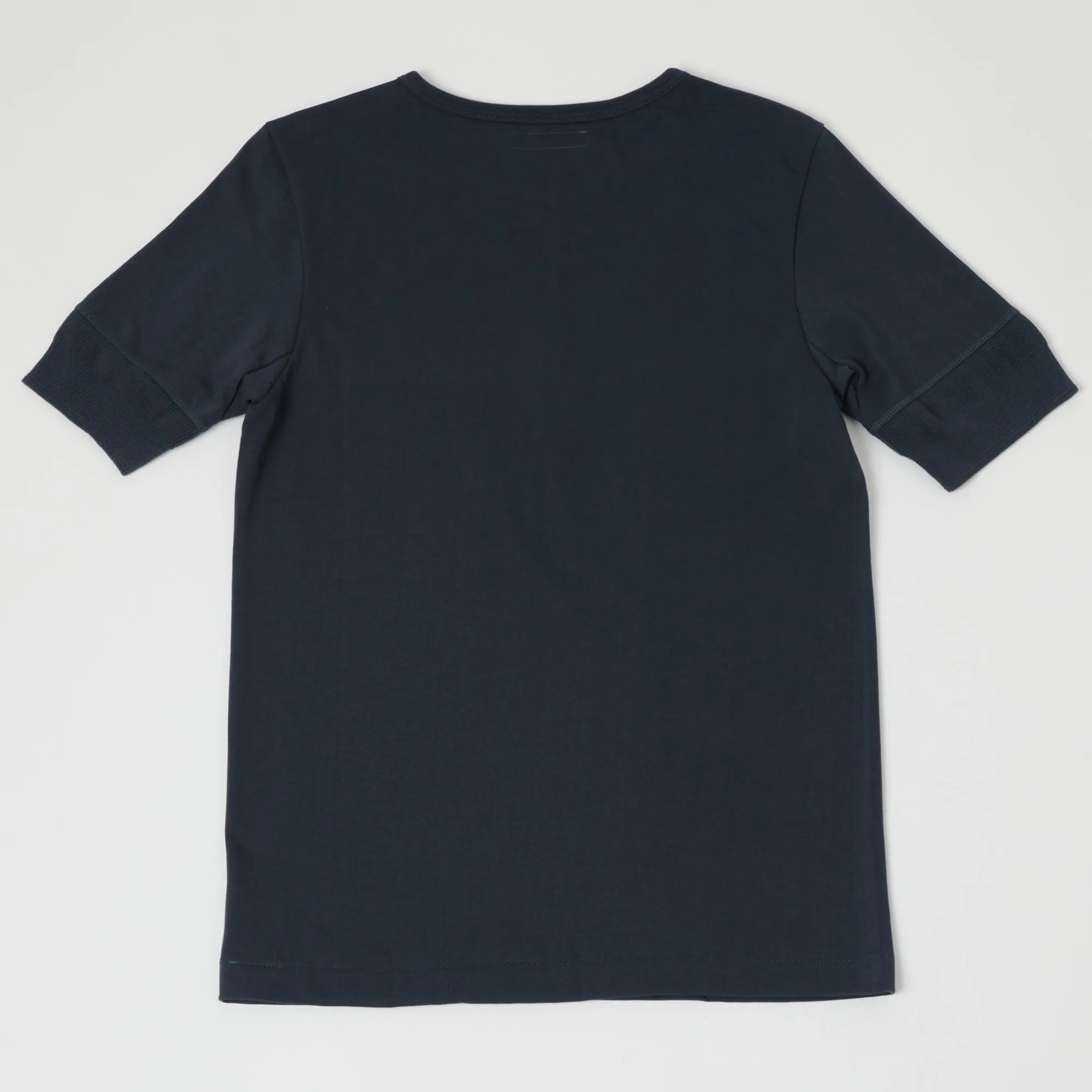 Merz b. Schwanen 207 Short Sleeve Henley - Navy