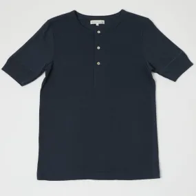 Merz b. Schwanen 207 Short Sleeve Henley - Navy