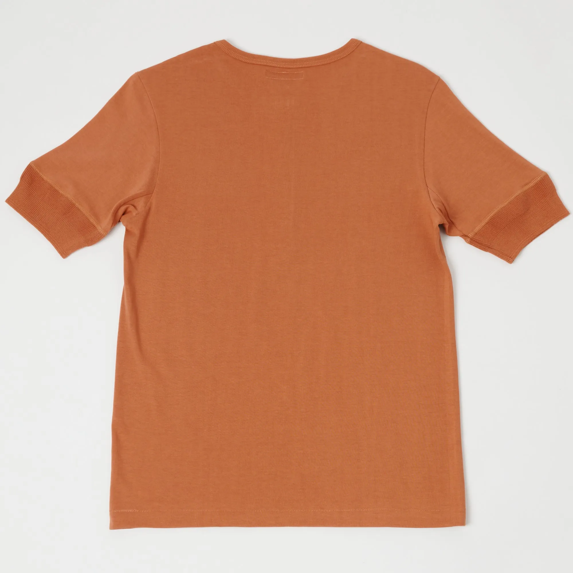 Merz b. Schwanen 207 Short Sleeve Henley - Sunset