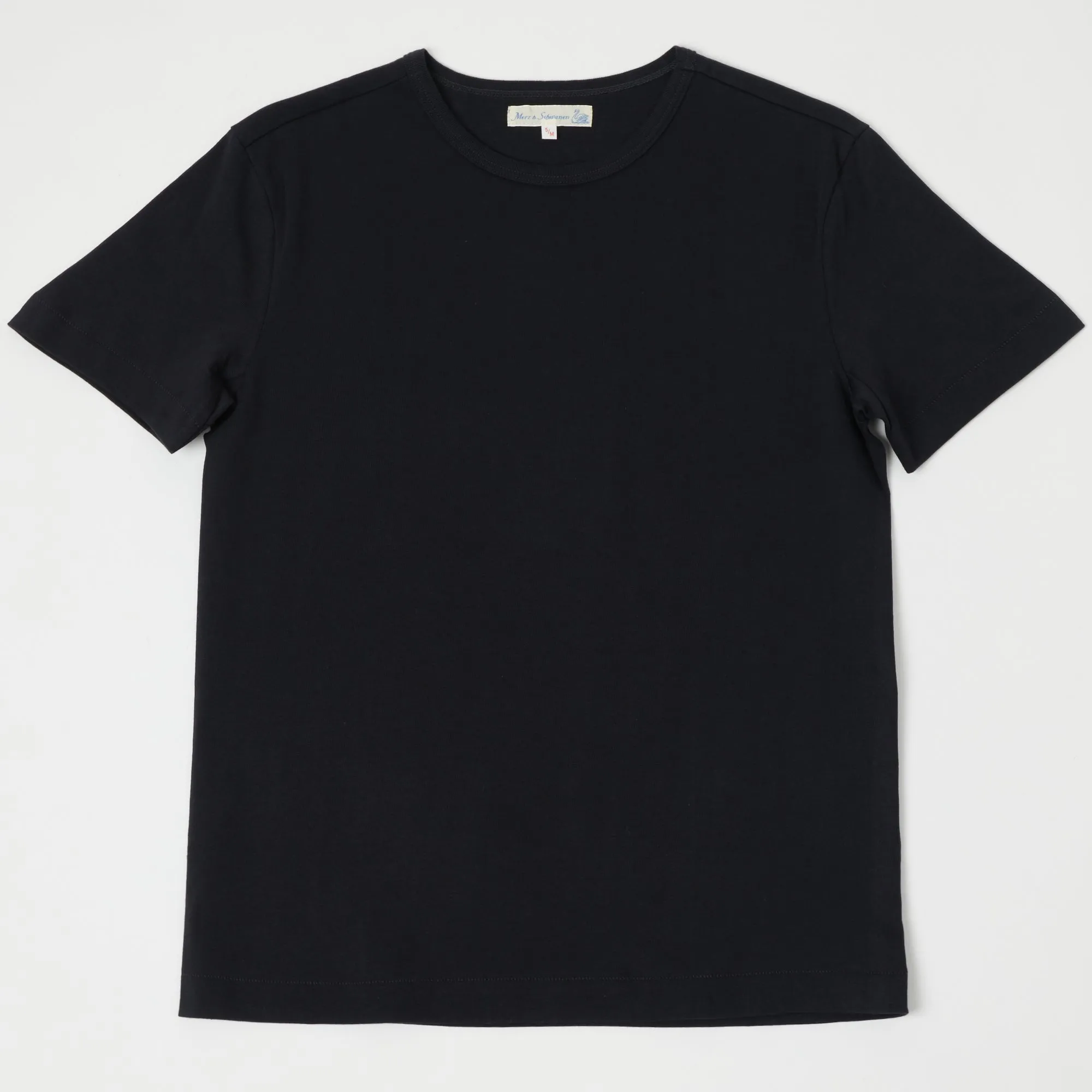 Merz b. Schwanen 215 Classic Crew Neck Tee - Charcoal