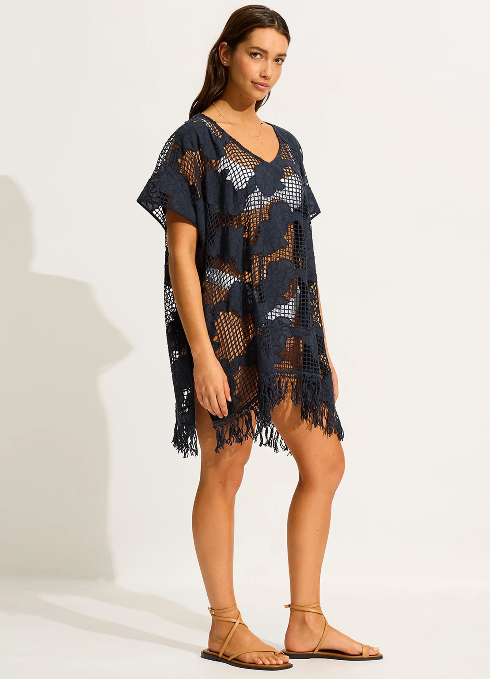 Mesh Kaftan - True Navy