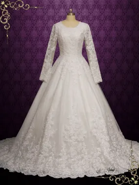 Modest Ball Gown Lace Wedding Dress HARRISON