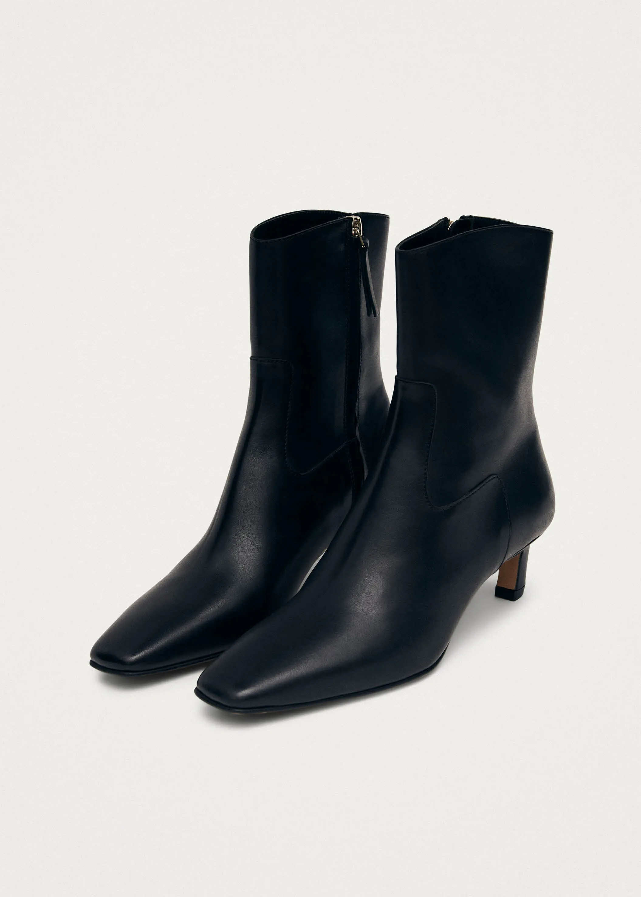 Nash Black Leather Ankle Boots