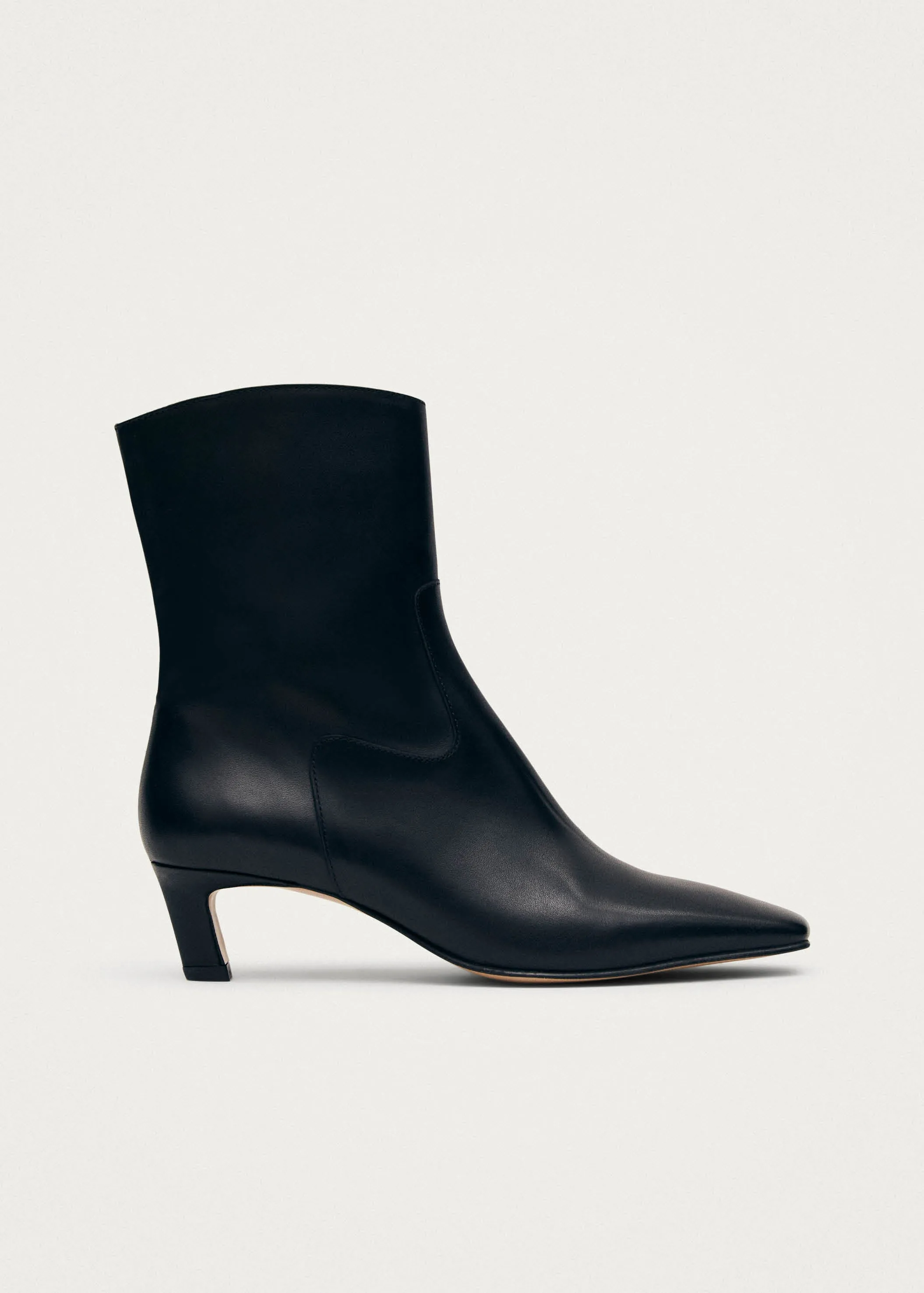 Nash Black Leather Ankle Boots