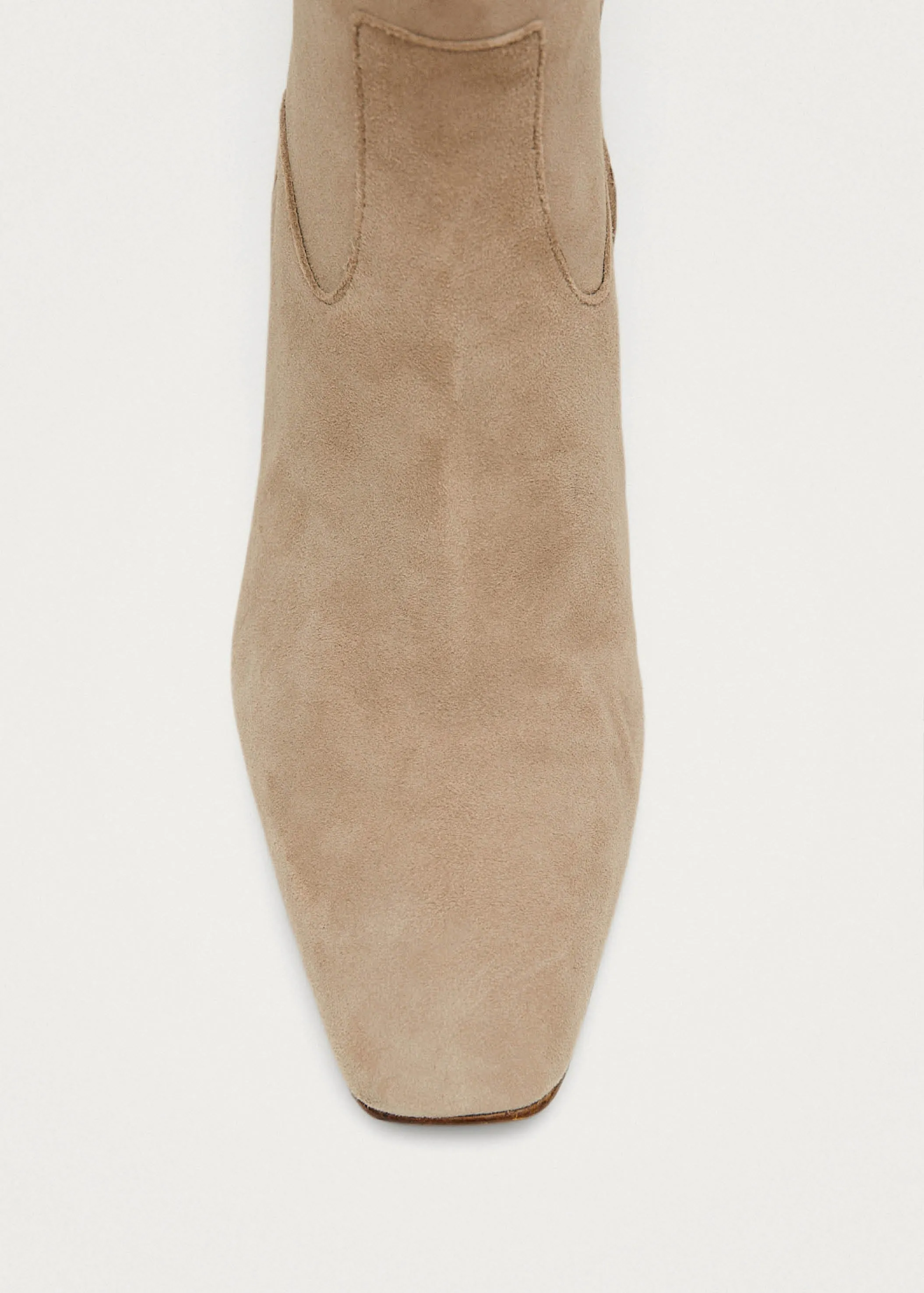 Nash Suede Beige Leather Ankle Boots