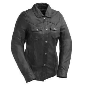 Onyx Women's Leather Motorcycle Shirt