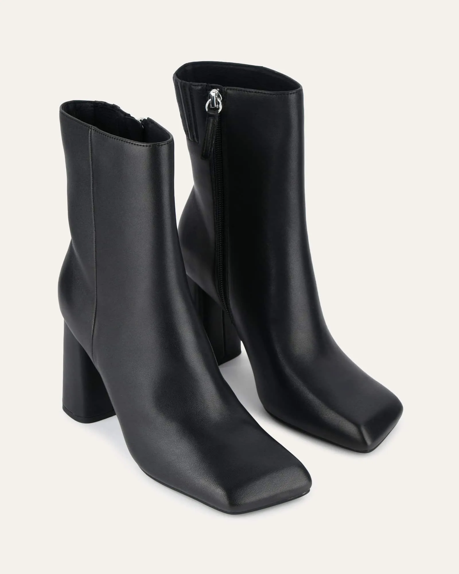 PARSON HIGH ANKLE BOOTS BLACK LEATHER