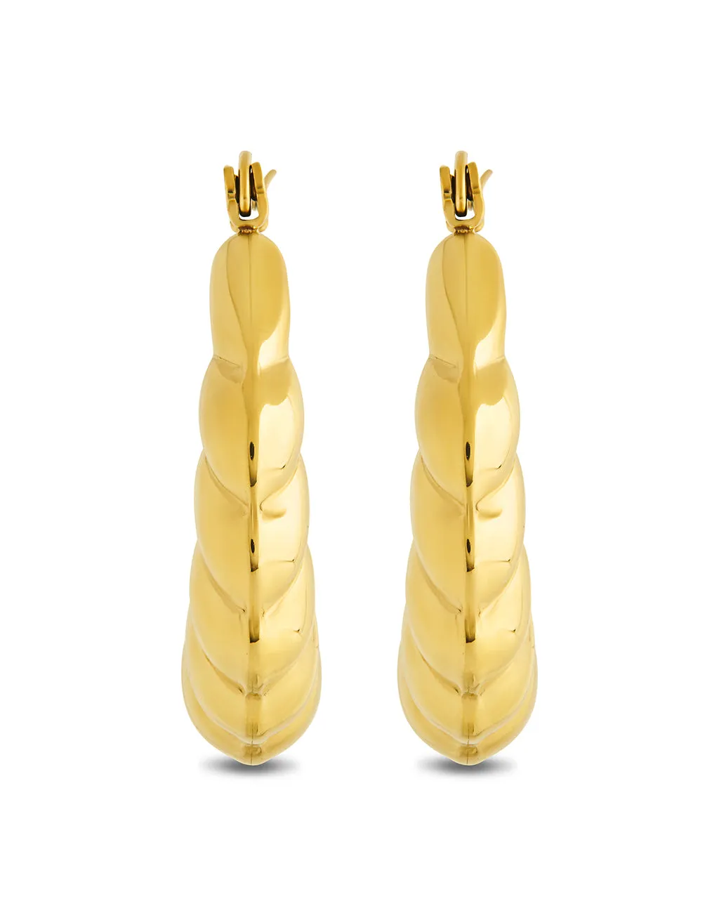 Piper Twisted Polished Hoop Earrings