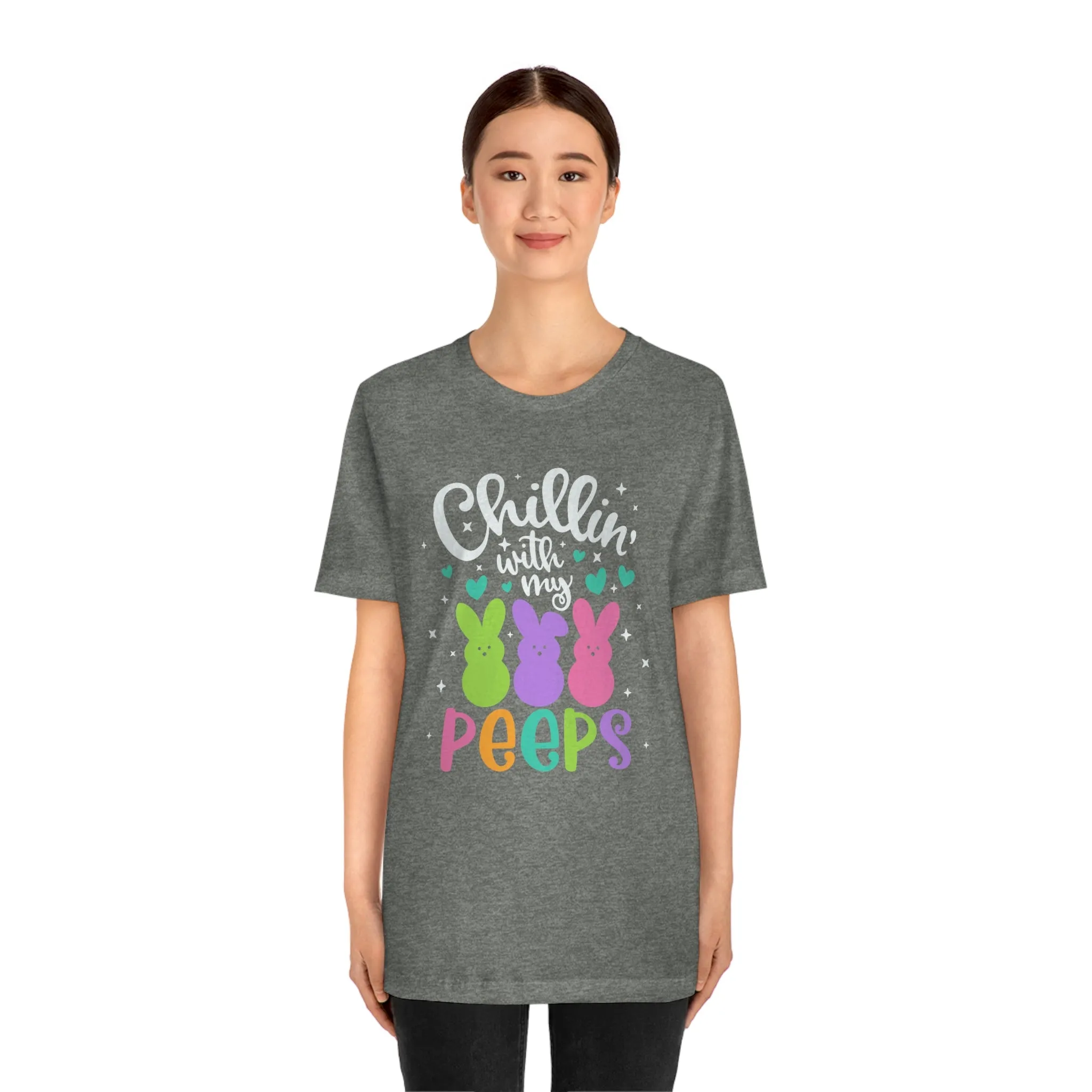 "Chillin with my Peeps" Multicolored Tee - Unisex Shirt