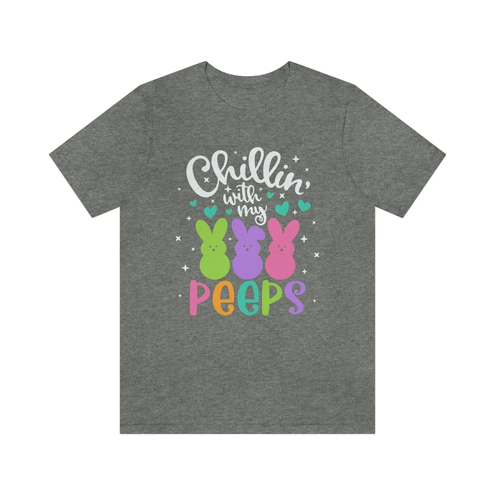 "Chillin with my Peeps" Multicolored Tee - Unisex Shirt