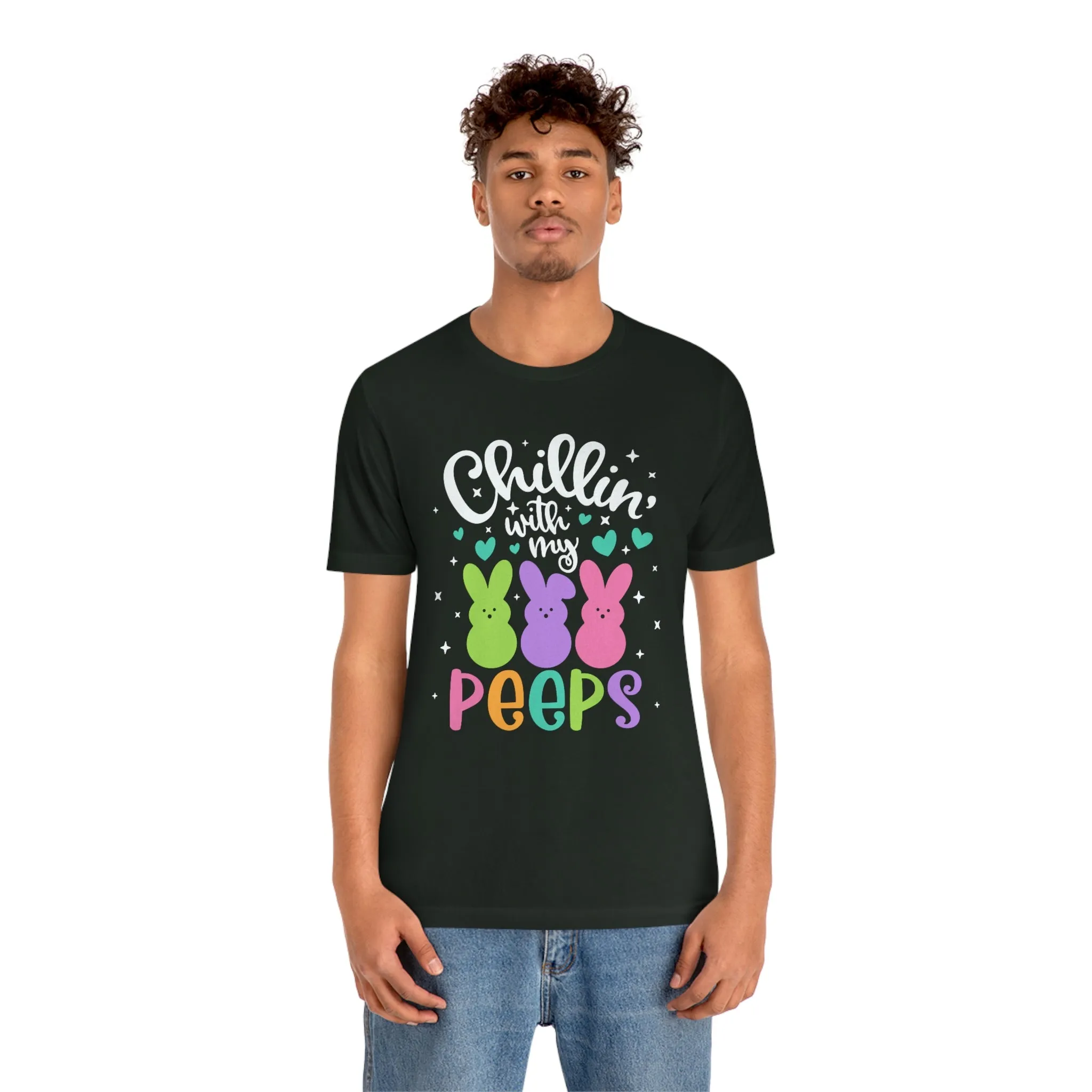 "Chillin with my Peeps" Multicolored Tee - Unisex Shirt