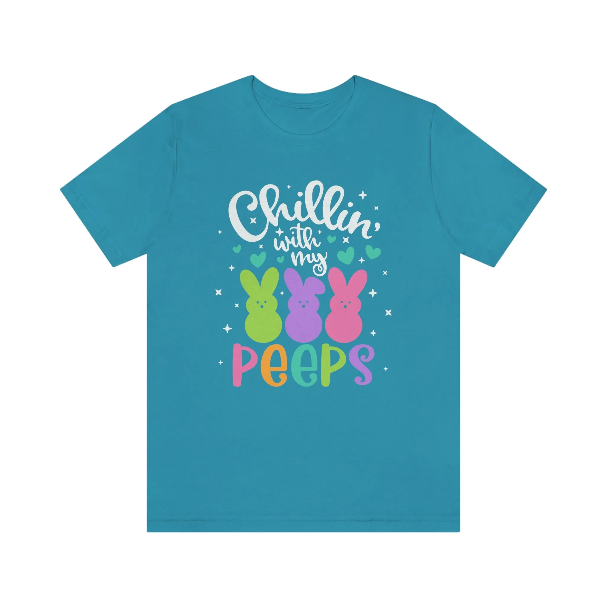 "Chillin with my Peeps" Multicolored Tee - Unisex Shirt