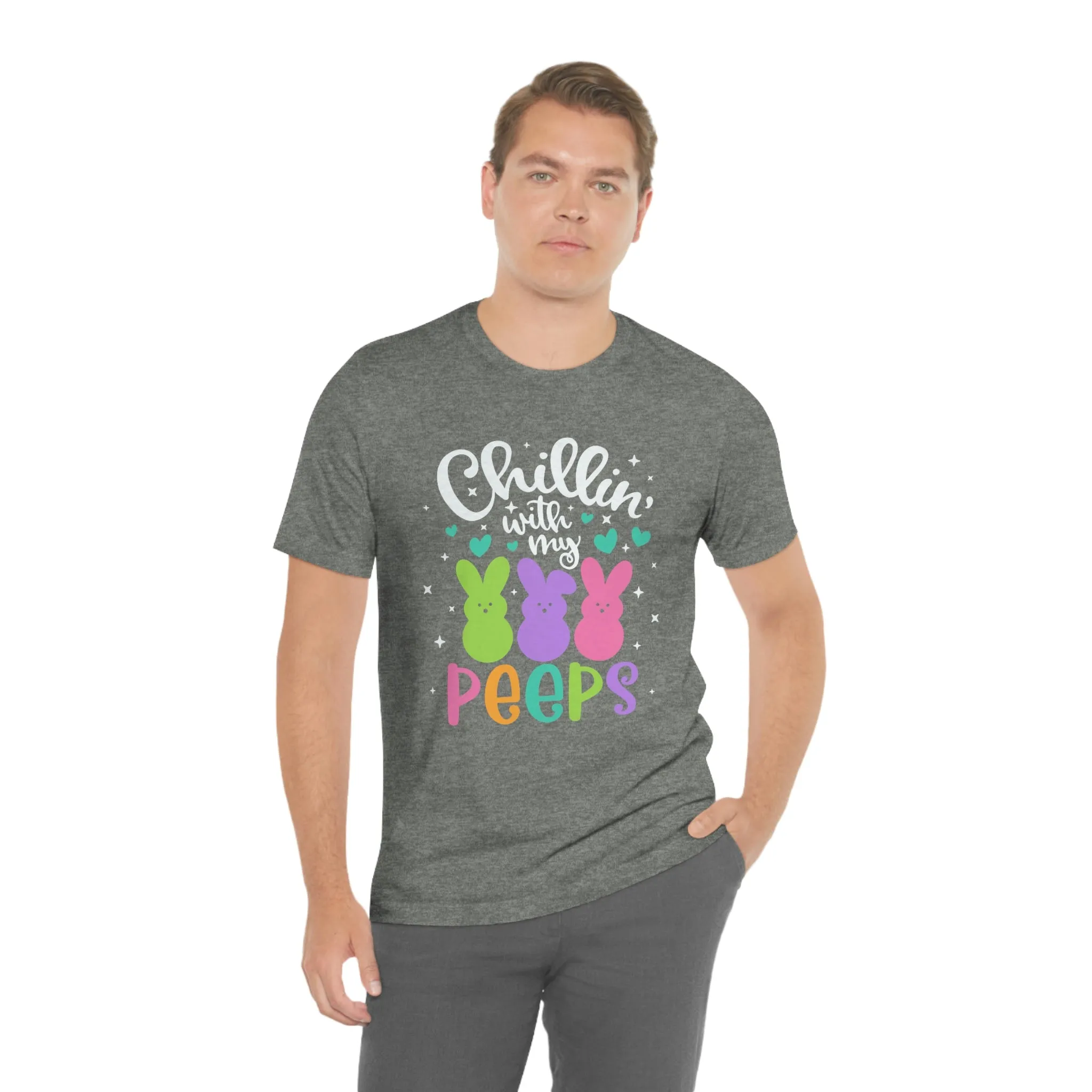 "Chillin with my Peeps" Multicolored Tee - Unisex Shirt