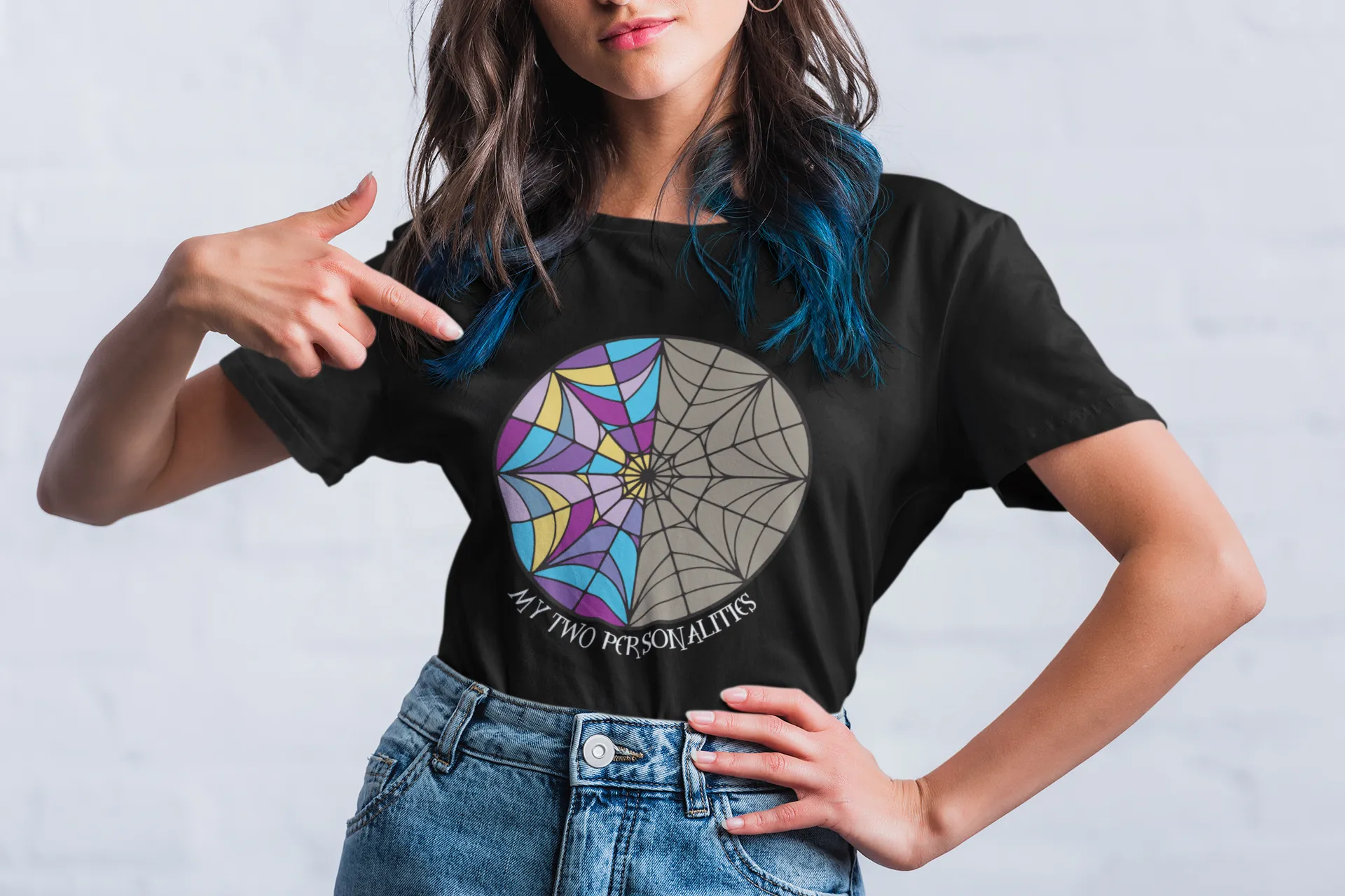 "My Two Personalities" Spiderweb Tee - Unisex Shirt