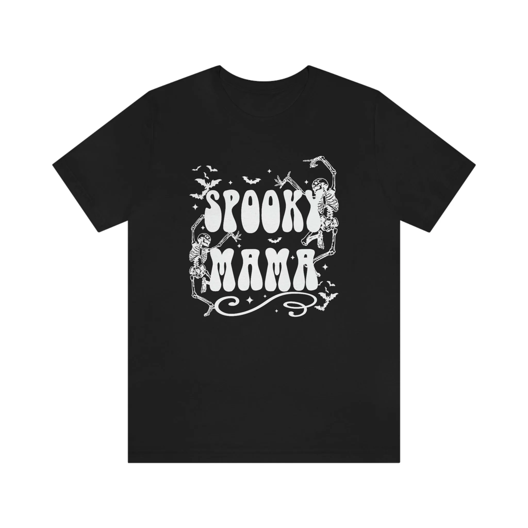 "Spooky Mama" Skeleton w/ White Tee - Unisex Shirt