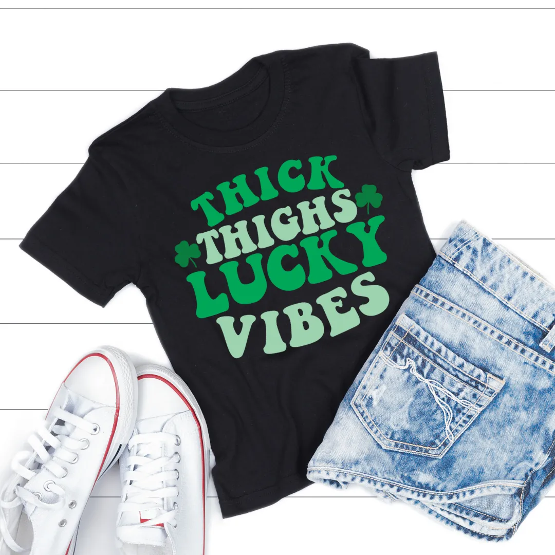 "Thick Thighs Lucky Vibes" Tee - Unisex Shirt