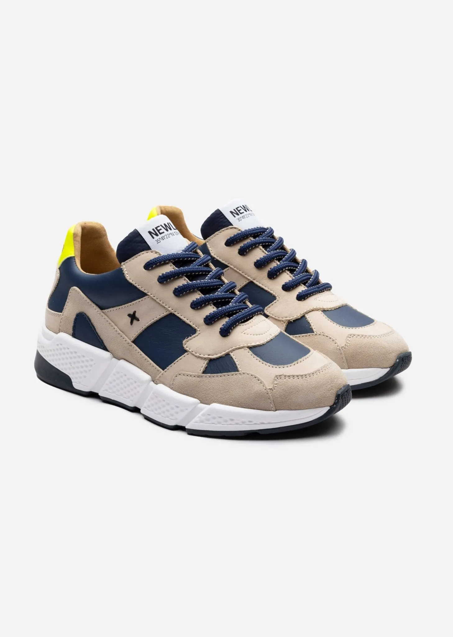 RACER Beige/Navy/Yellow