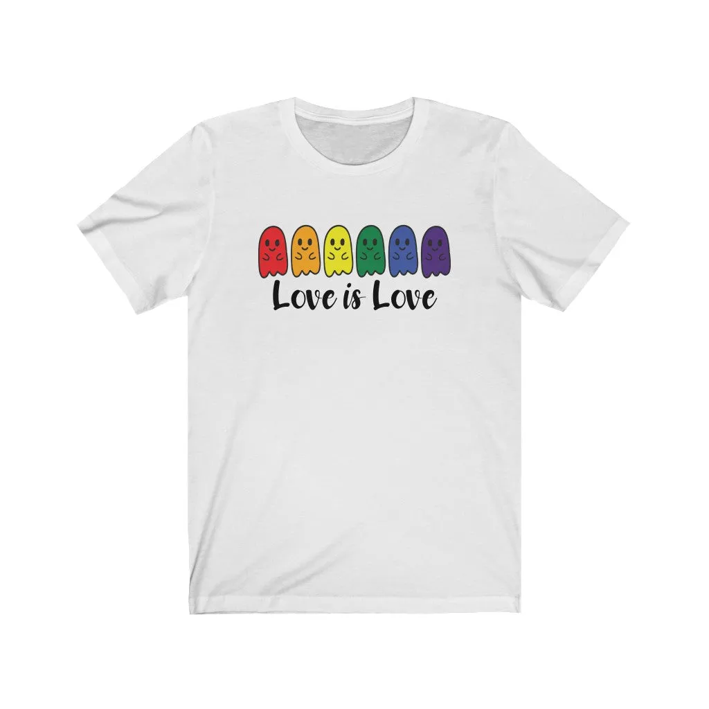 Rainbow Ghosts Pride "Love Is Love" Tee - Unisex Shirt