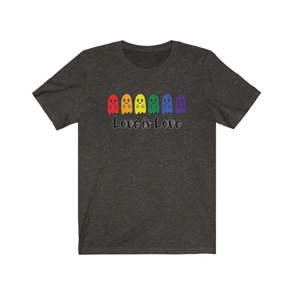 Rainbow Ghosts Pride "Love Is Love" Tee - Unisex Shirt