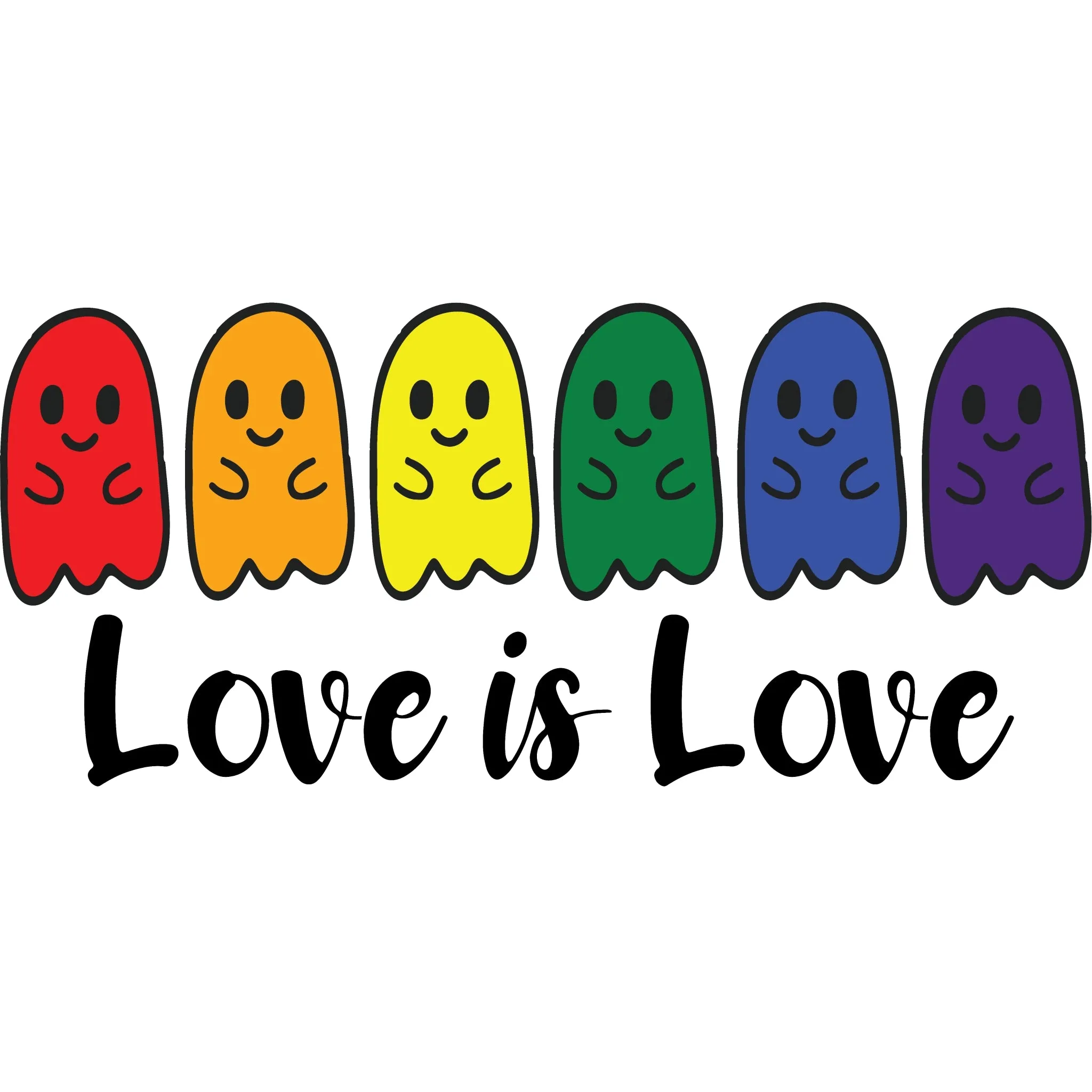 Rainbow Ghosts Pride "Love Is Love" Tee - Unisex Shirt