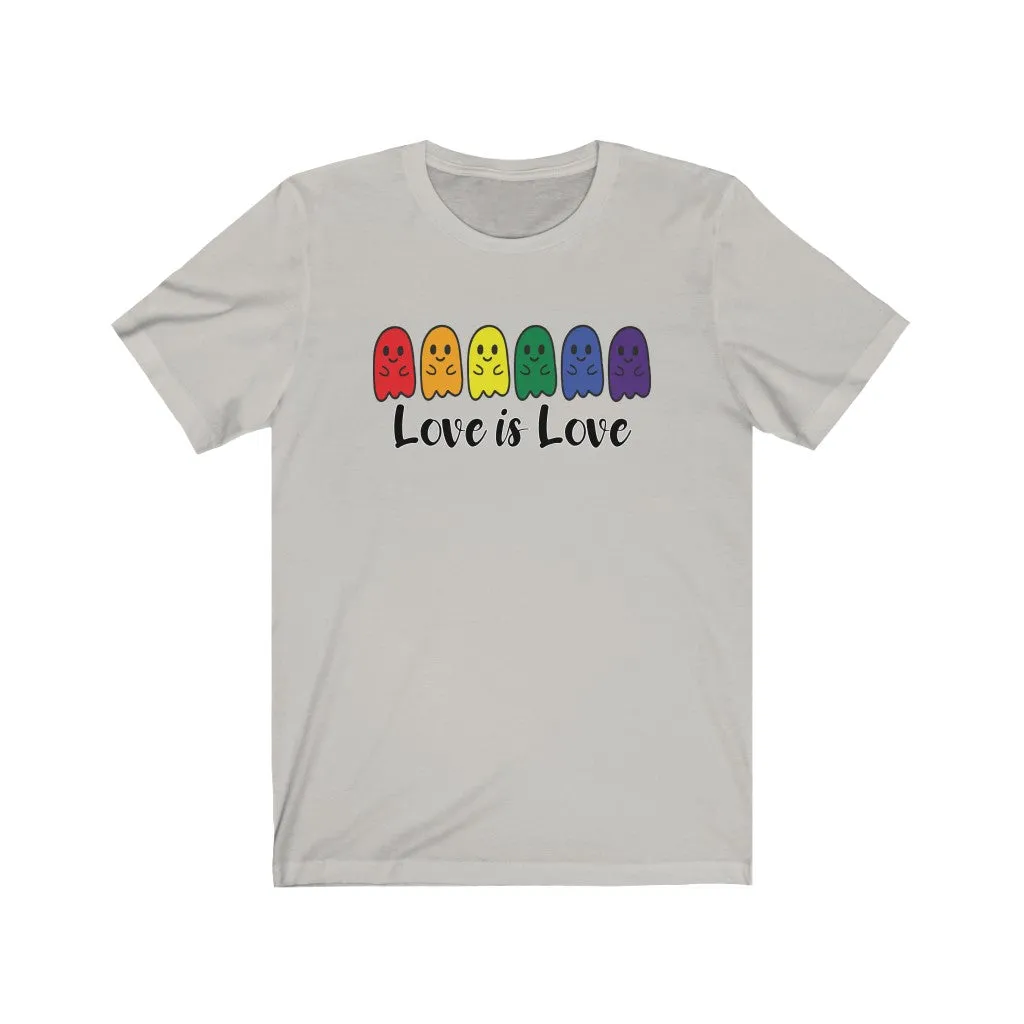 Rainbow Ghosts Pride "Love Is Love" Tee - Unisex Shirt