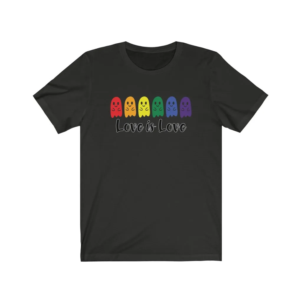 Rainbow Ghosts Pride "Love Is Love" Tee - Unisex Shirt