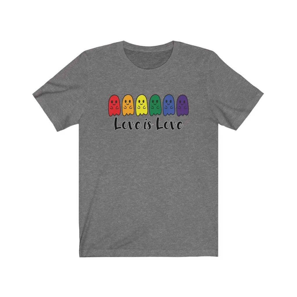 Rainbow Ghosts Pride "Love Is Love" Tee - Unisex Shirt