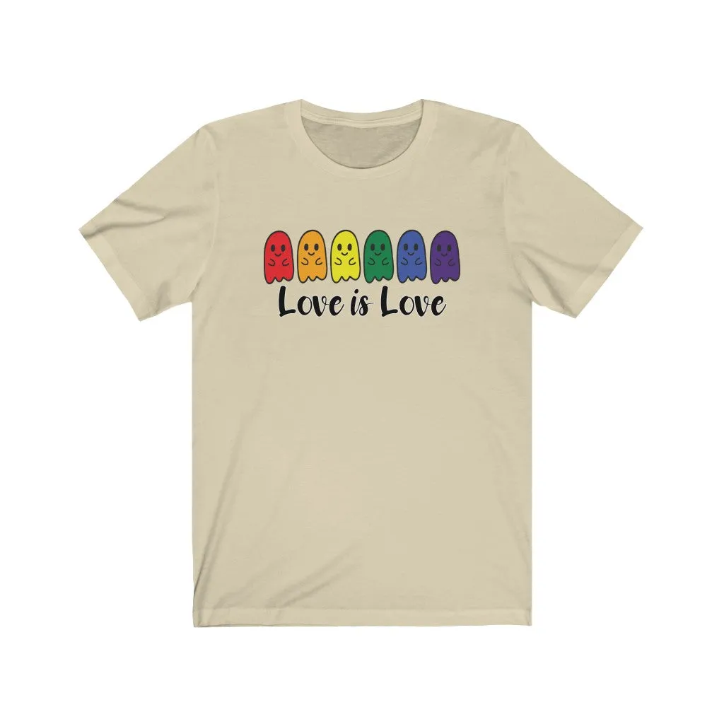 Rainbow Ghosts Pride "Love Is Love" Tee - Unisex Shirt