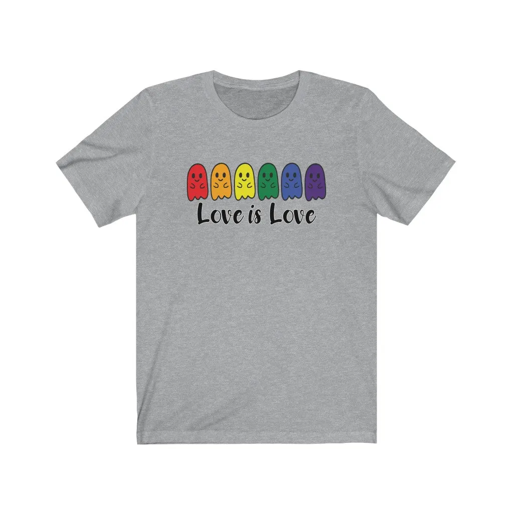 Rainbow Ghosts Pride "Love Is Love" Tee - Unisex Shirt