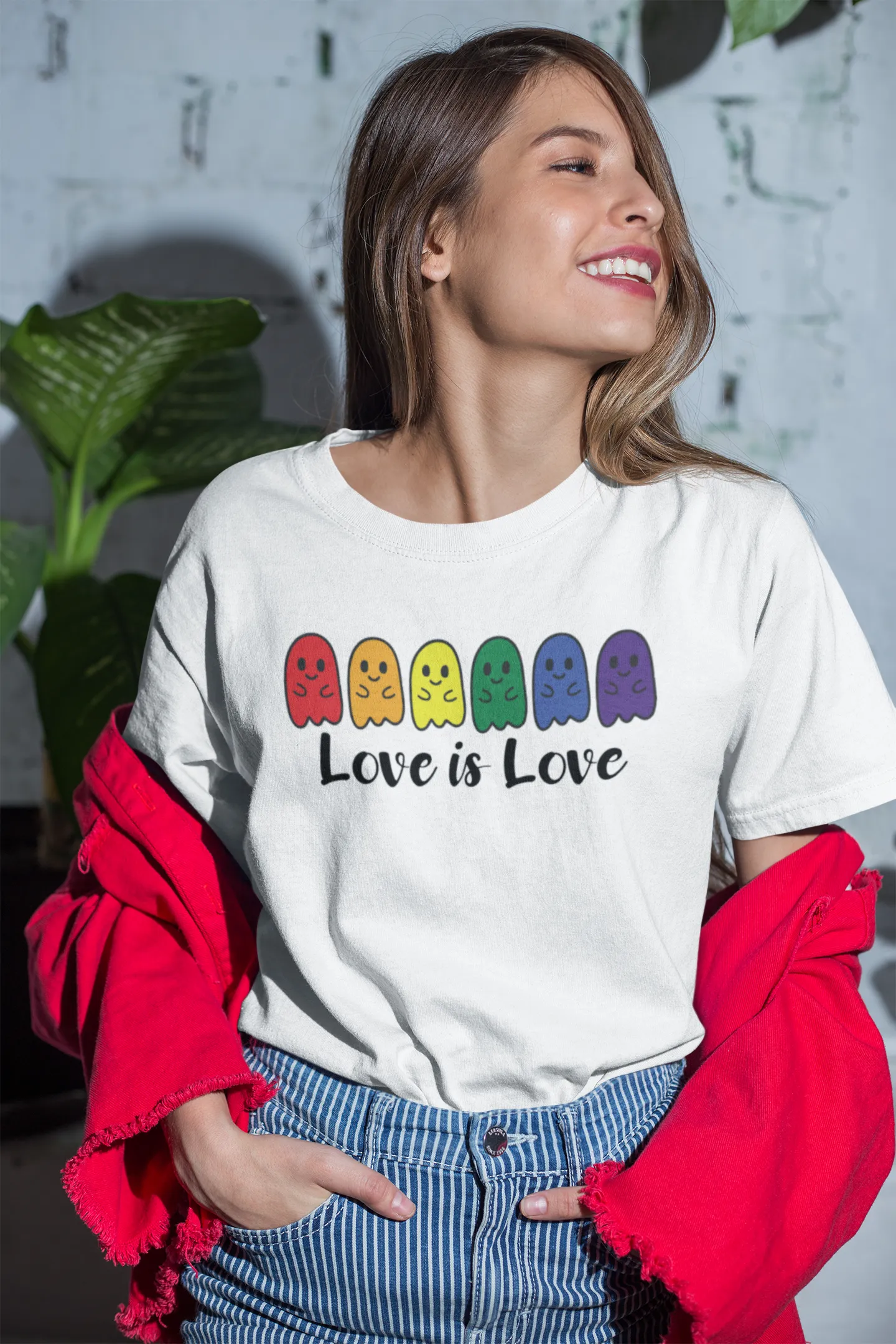 Rainbow Ghosts Pride "Love Is Love" Tee - Unisex Shirt