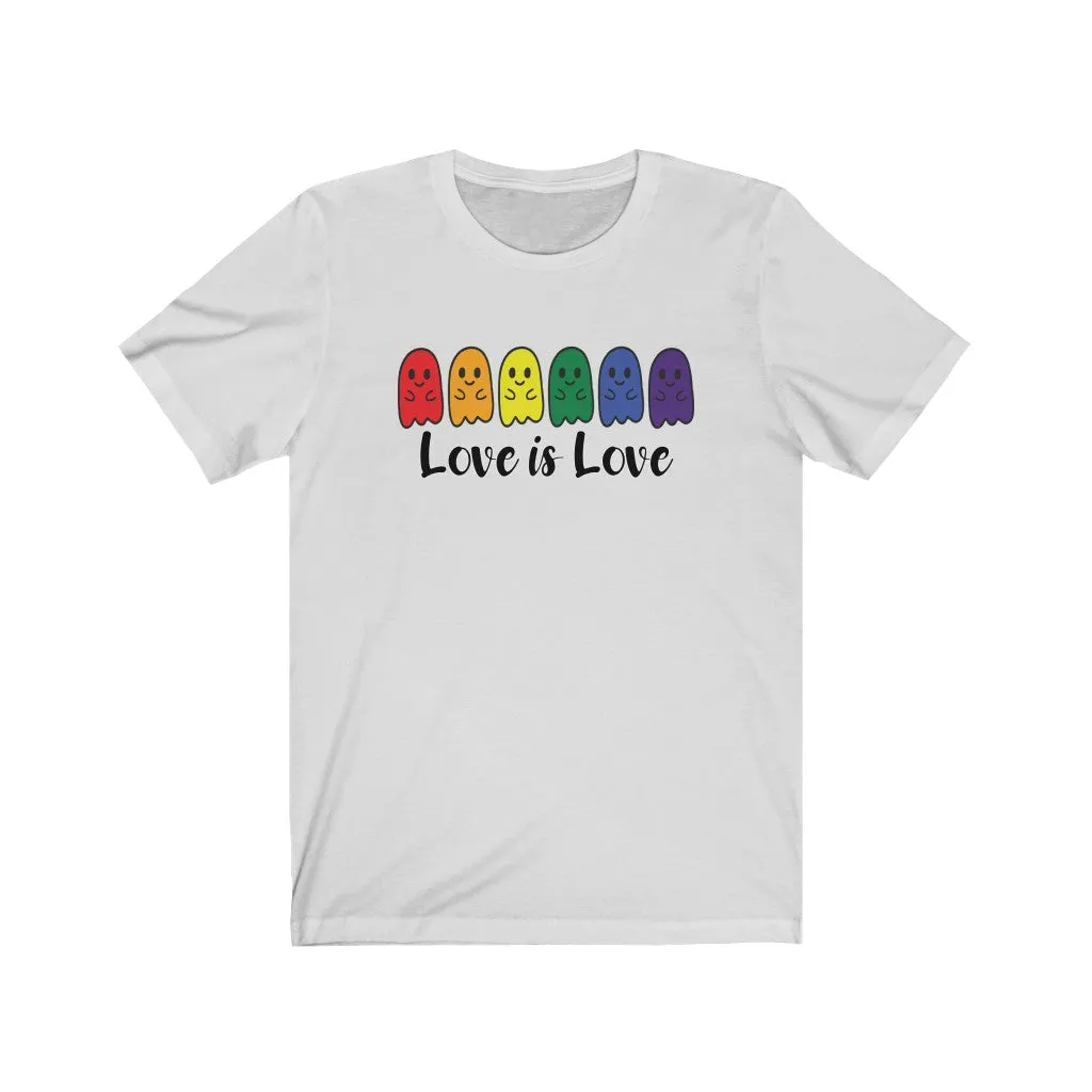 Rainbow Ghosts Pride "Love Is Love" Tee - Unisex Shirt