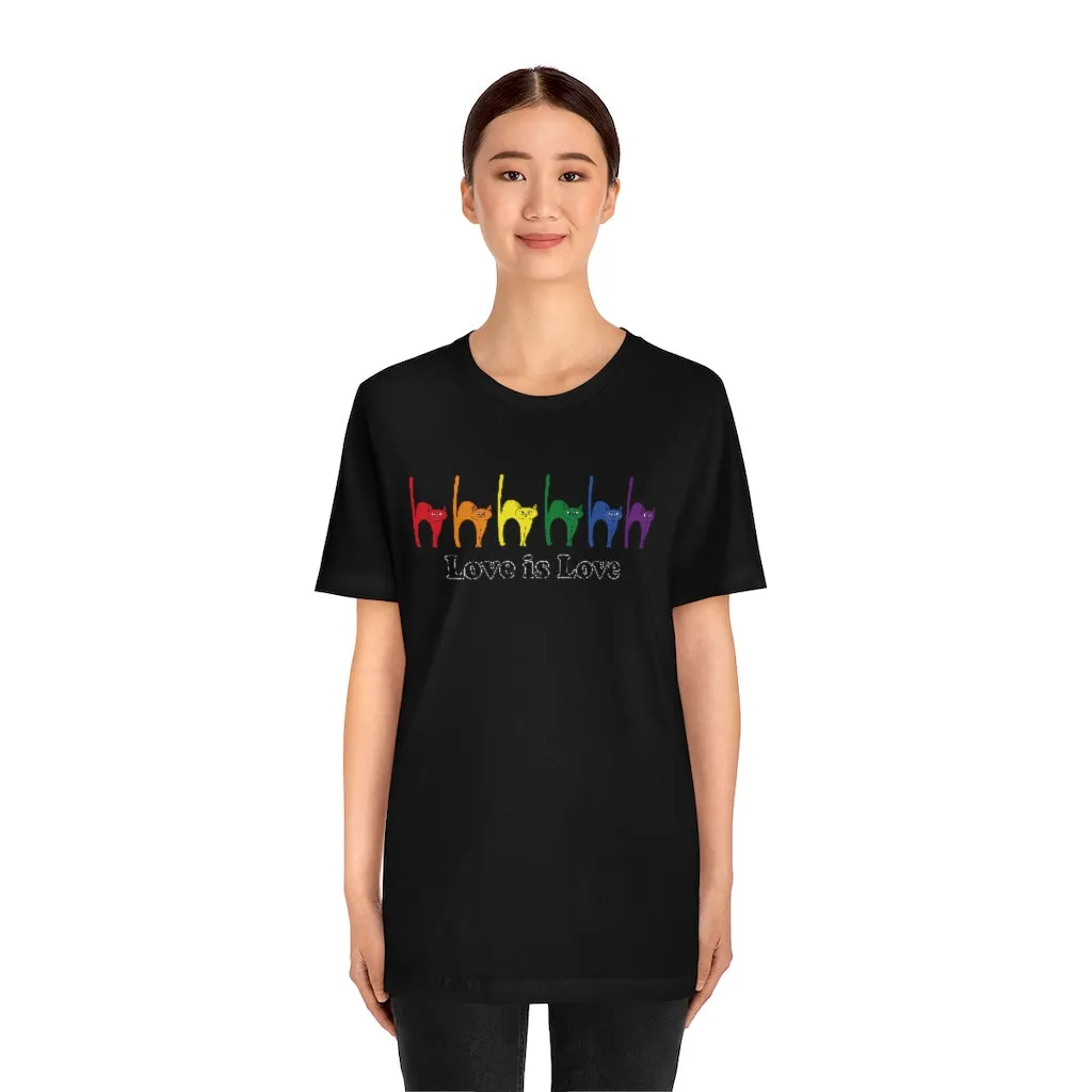 Rainbow Kitties "Love Is Love" Pride Tee - Unisex Shirt