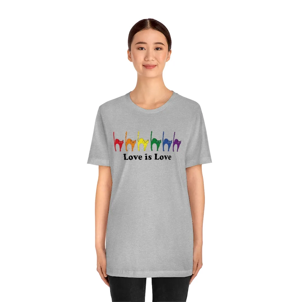 Rainbow Kitties "Love Is Love" Pride Tee - Unisex Shirt