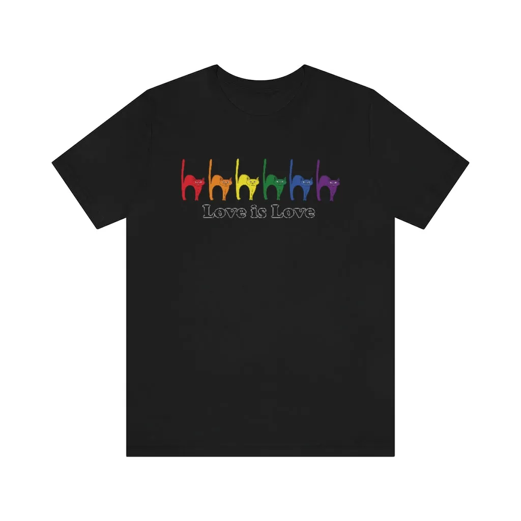 Rainbow Kitties "Love Is Love" Pride Tee - Unisex Shirt