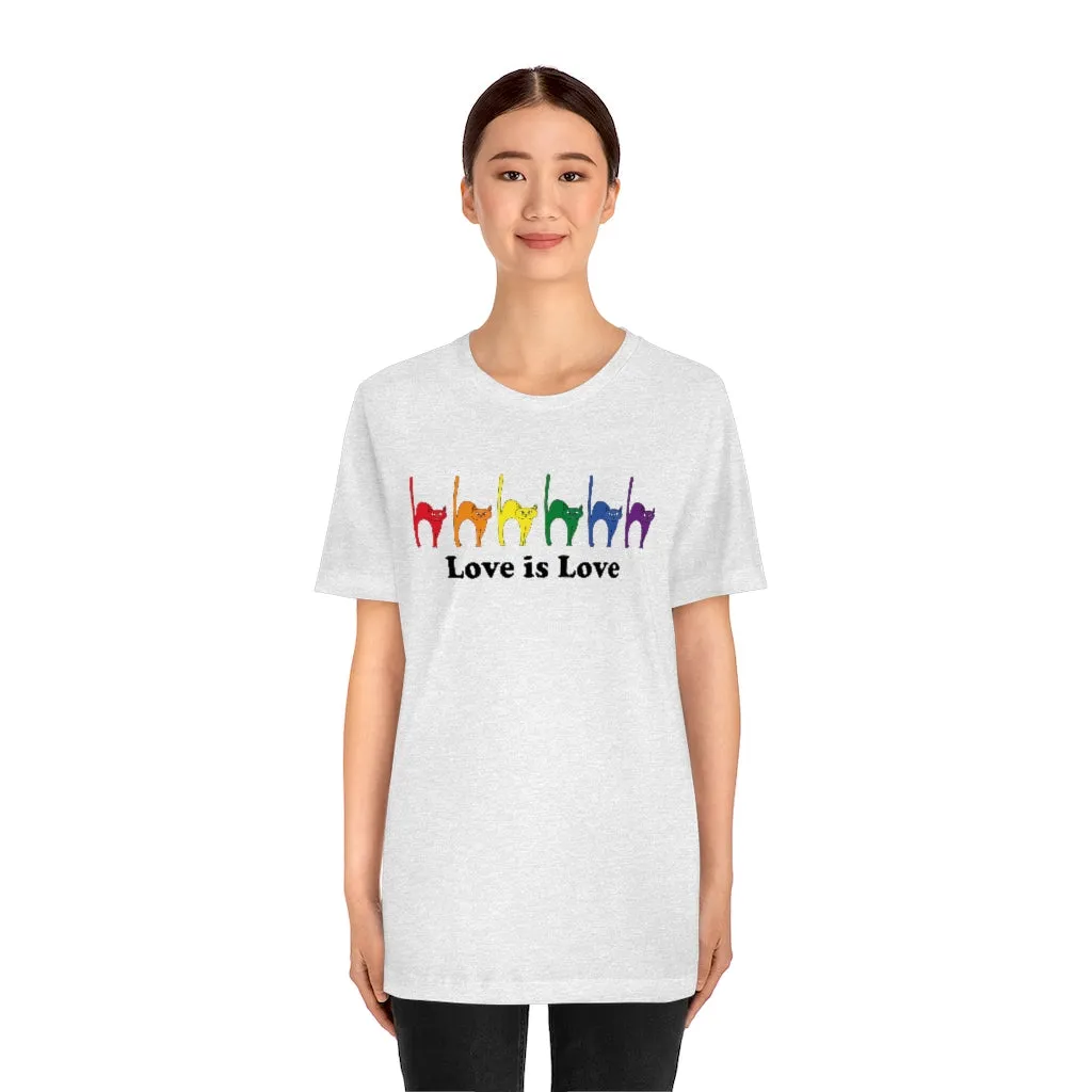 Rainbow Kitties "Love Is Love" Pride Tee - Unisex Shirt