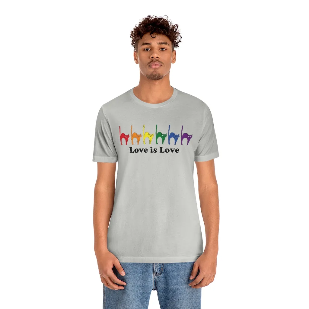 Rainbow Kitties "Love Is Love" Pride Tee - Unisex Shirt