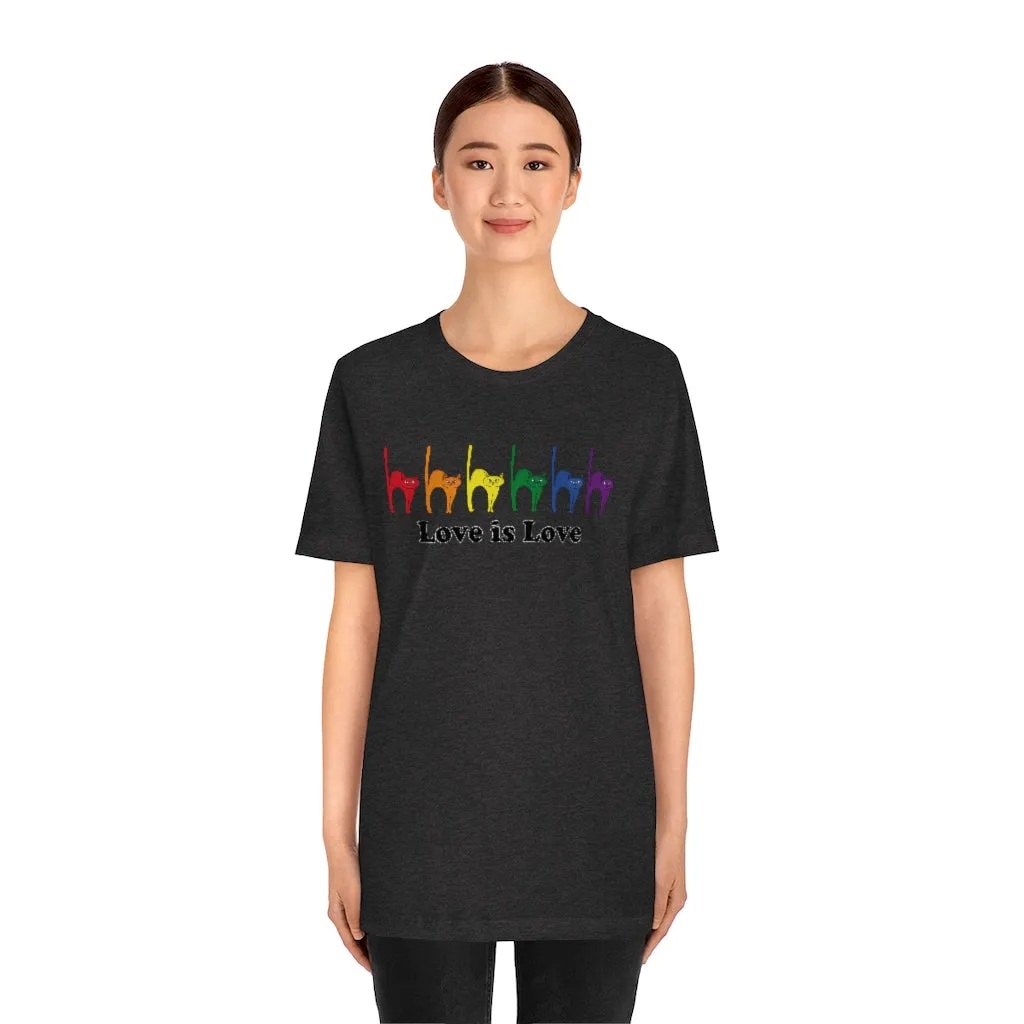 Rainbow Kitties "Love Is Love" Pride Tee - Unisex Shirt