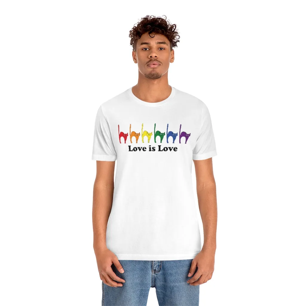 Rainbow Kitties "Love Is Love" Pride Tee - Unisex Shirt