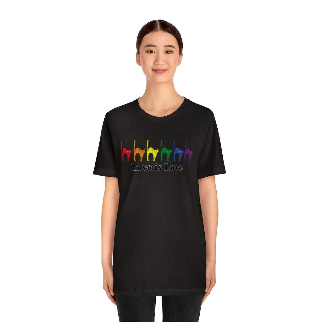 Rainbow Kitties "Love Is Love" Pride Tee - Unisex Shirt